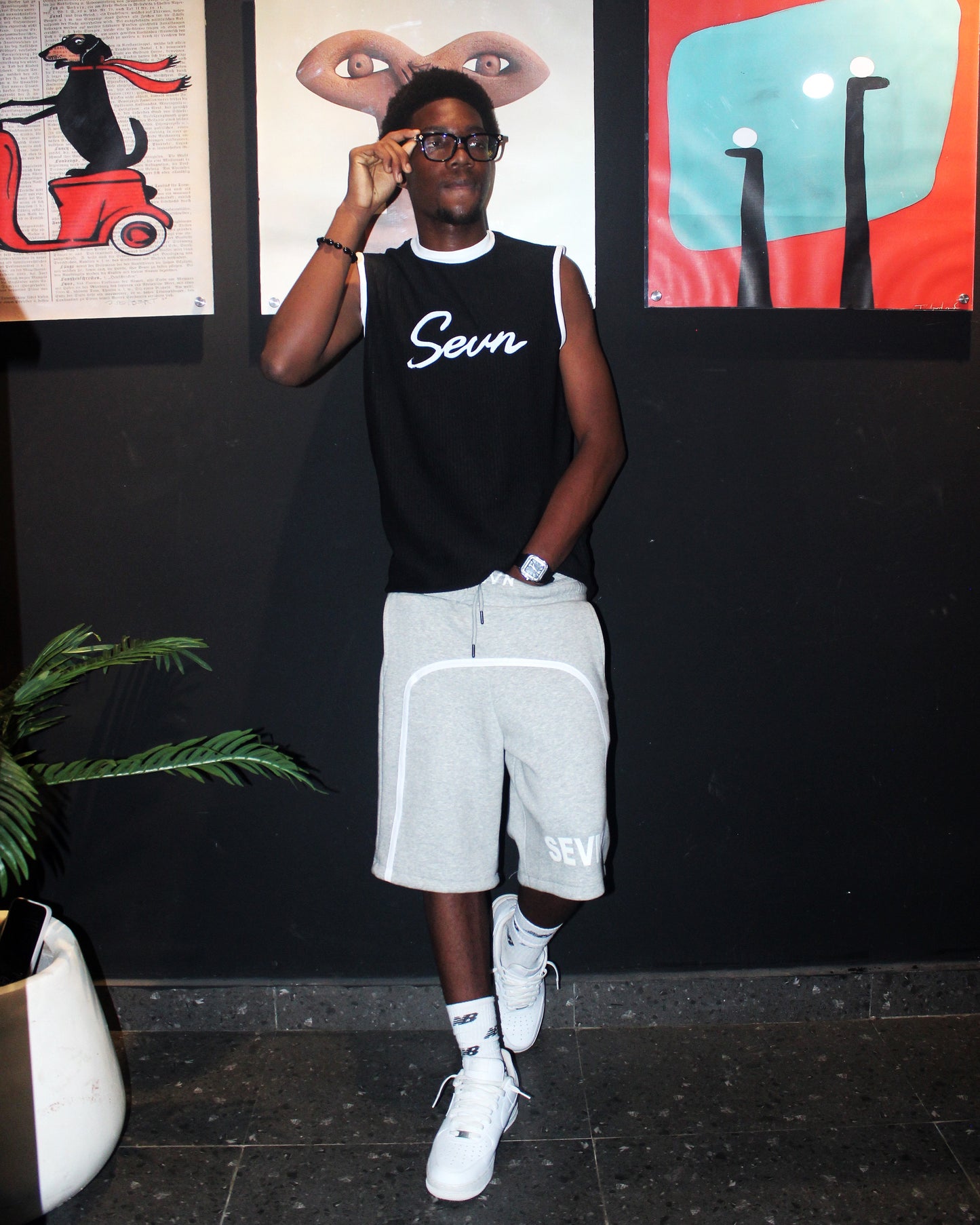 SEVN DOUBLE WAISTED SHORTS(grey)