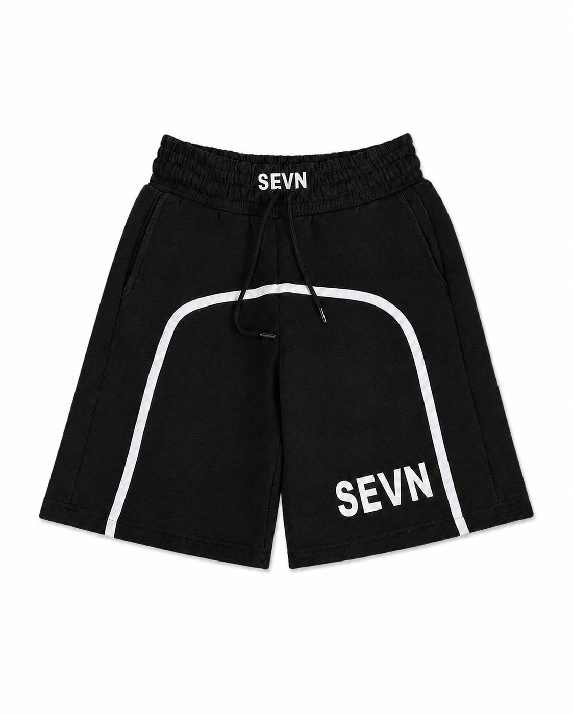 SEVN DOUBLE WAISTED SHORTS(black)