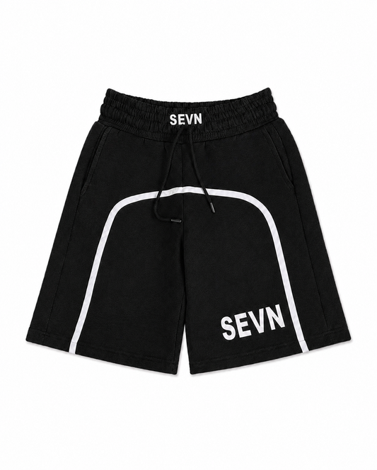 SEVN DOUBLE WAISTED SHORTS(black)